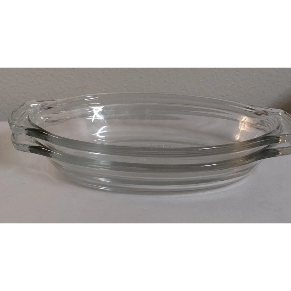 Vintage Anchor Hocking Ovenware 16 oz Oval Au Gratin Baking Dishes 1016 Pair USA